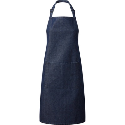 Premier PR154 Zástěra s laclem a kapsou na břiše Colours modrá indigo denim