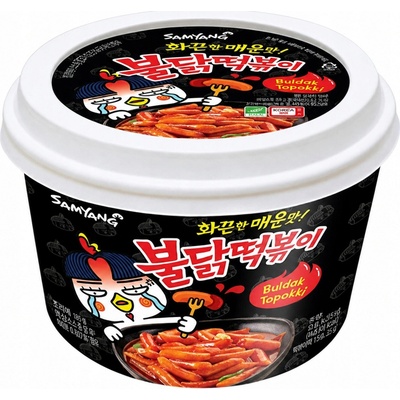 Samyang Rýžové koláčky s příchutí pikantního kuřete Buldak Tteokbokki 185 g