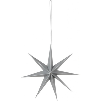 Závěsná vánoční dekorace průměr 15 cm Broste STAR-S stříbrná