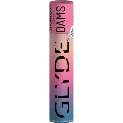 Салфетки за орален секс, супер тънки - Glyder Dams Strawberry (D-205248)