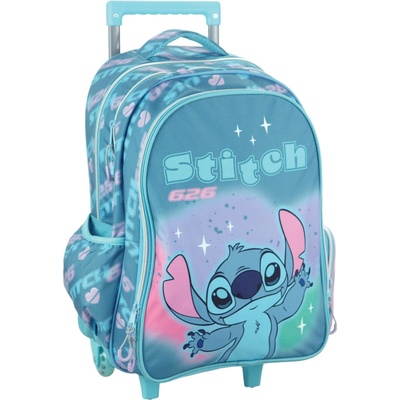 GIM S.A. Dětský cestovní batoh na kolečkách LILO A STITCH Brush It Out rolling modrý 46 cm