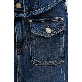 Guess Дънкова пола Guess SKYLA в тъмносиньо среднодълга със стандартна кройка W5YD63 D5QP3 (W5YD63.D5QP3)
