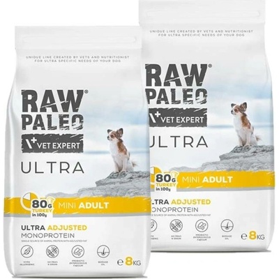 Vetexpert Raw Paleo Ultra Turkey Adult Mini 2 x 8 kg