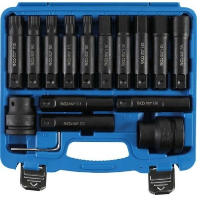 Bity šesťhran 22 mm pre Torx, E-profil, Inbus BGS105246, úderove. Sada 16 dielov