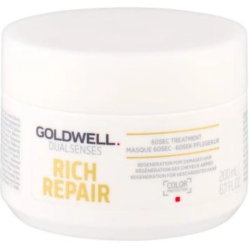 Goldwell Dualsenses Rich Repair 60sec Treatment едноминутна регенерираща маска за суха и чуплива коса 200 ml за жени