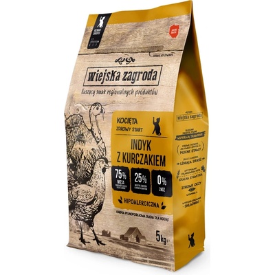 WIEJSKA ZAGRODA Morčacie s kuracím pre mačiatka 5 kg