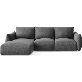 makamii Тъмносив сгъваем ъглов диван (ляв ъгъл) Leila - Makamii (LEILA_LCF_43_P1_C7)
