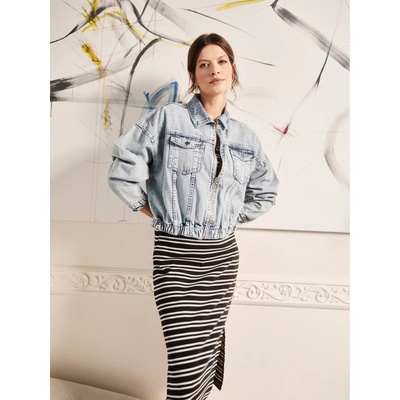 Moodo Светлосиньо дънково яке с цип Moodo Moodo | Sin | ЖЕНИ | XS