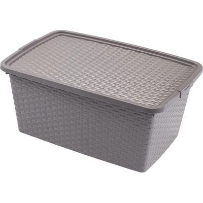 Heidrun Plastový úložný box s víkem 20 l šedá