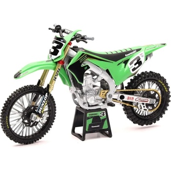 New Ray Toys Метален мотоциклет Newray - Kawasaki Race Team, Eli Tomac, 1: 12 (58113)
