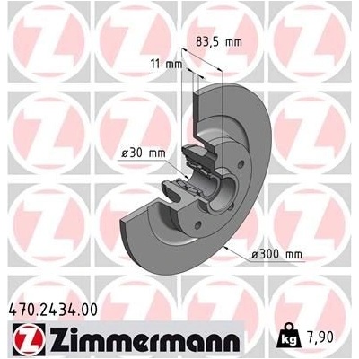 Brzdový kotúč (cena za 1ks) ZIMMERMANN 470.2434.00
