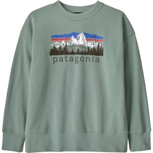 Patagonia Детски пуловер Patagonia Kid's Crew Sweatshirt Jumper - Fitz Roy Foothills: Cover Green (704-5987-0314)