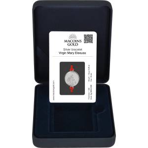 Macoins gold Сребърна гривна Света Богородица с Младенеца - Гигински манастир
