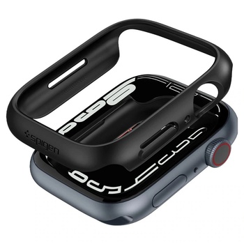 Spigen Калъф Spigen Thin Fit, съвместим с Apple Watch 7/8 41 мм черен (ACS04184) (ACS04184)
