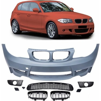 PROTEC Přední nárazník BMW E81 / E82 / E87 / E88 s otvory pro PDC a ostřikovače světlometů (SRA)