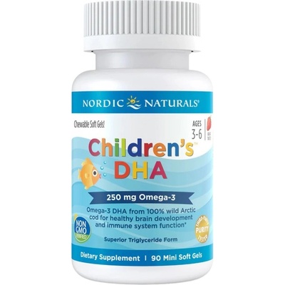 Nordic Naturals Children's DHA 250mg [90 Гел капсули] Ягода