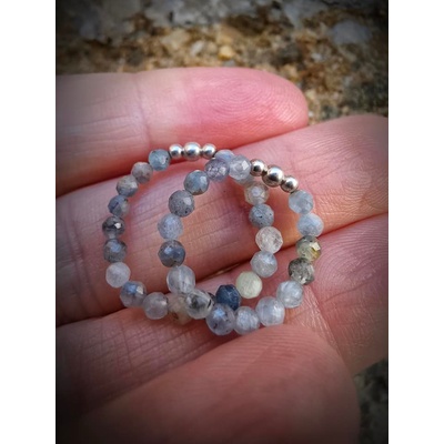 Katyba Prstene Kyanit so striebrom 00345