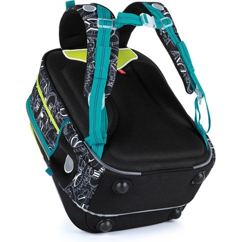 Topgal Lehký černý batoh s ozubenými kolečky Bazi 21014 B