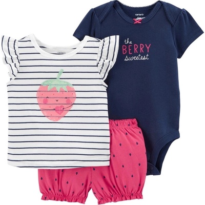 Carter’s Set dielny body kr. rukáv tričko kr. rukáv kraťasy Blue Dot Fish dievča