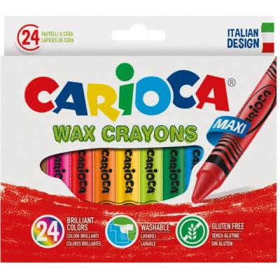 Carioca voskové pastelky Wax Maxi 24 ks