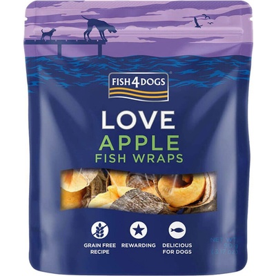 FISH4DOGS Pamlsky LOVE rybí závitky s jablkem 90 g
