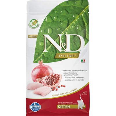 N&D Prime Kitten kuracie a granátové jablko 2 x 1,5 kg