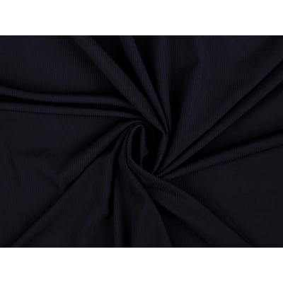Úplet žebrovaný PES, střední, 6 (190 g/m²) modrá tmavá