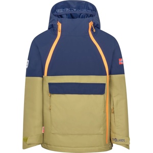 TROLLKIDS Детско ски яке Trollkids Kid's Eikedalen Jacket Ski jacket - Spruce Green / Navy - размер 128 (EU) (703-6158-0617)