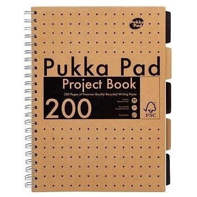 PUKKA PAD Spirálový sešit Kraft Project Book A4 linkovaný 9566 KRA