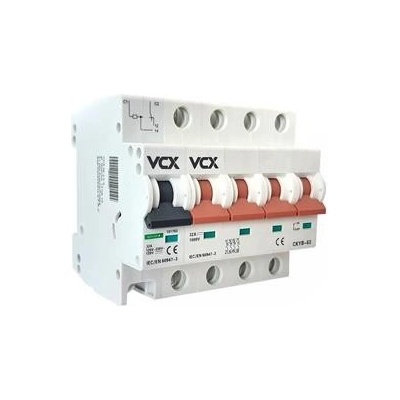 FVE odpínač integrovaný s vypínací spouští VCX CYKB63+MX+OFF PV 4P 32A 1000V DC – Sleviste.cz