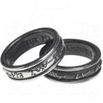 Alchemy gothic Пръстен alchemy gothic - Демон Черен & Ангел Бяла - r212