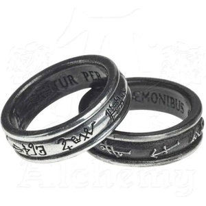 Alchemy gothic Пръстен alchemy gothic - Демон Черен & Ангел Бяла - r212