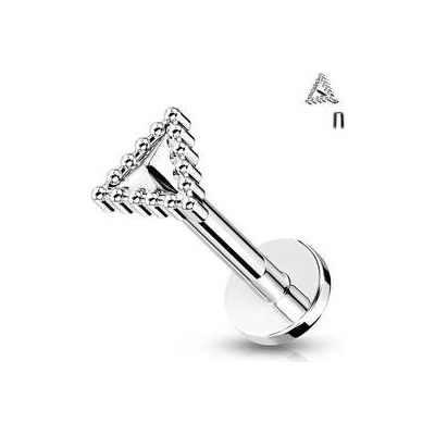 Šperky4U labreta cartilage piercing trojúhelník LB0037ST-1208