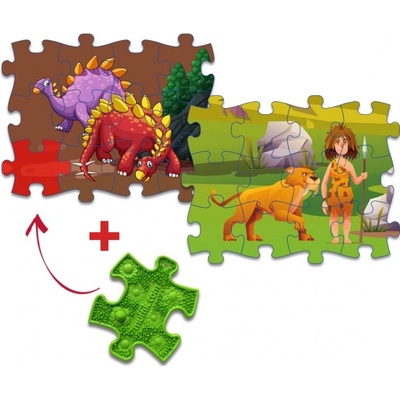 MUFFIK Everlasting Dinosauři/Pravěk Stegosaurus/Šavlozubý tygr 12 dílků