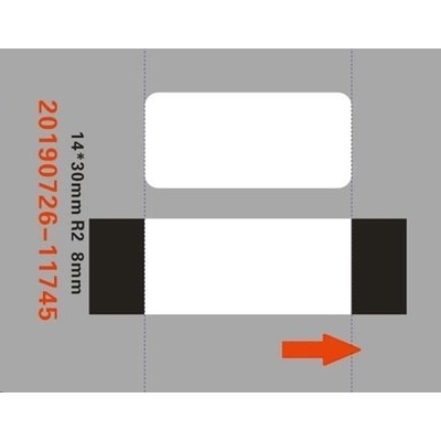 Niimbot A2G88588201 14x30 mm 210 ks priehľadné samolepiace štítky