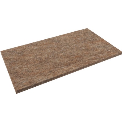 TOPTRADE povrch náhradný, plsť hnedá, 280 x 140 x 10 mm