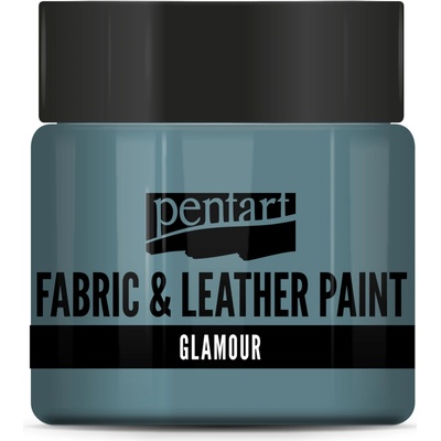 Pentart glamour farba na textil a kožu 50 ml strieborno tyrkysová
