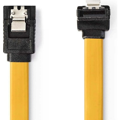 Nedis SATA datový kabel 90° 1 m žlutá CCGB73250YE10