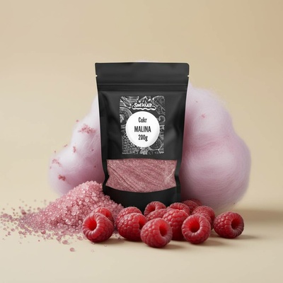 SnackAir Cukr Malina na cukrovou vatu a sladký popcorn 200 g