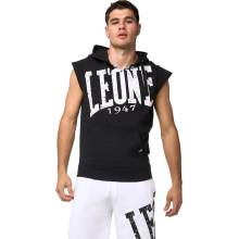 Leone Men's sleeveless hoodie čierna