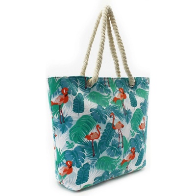 Zelená textilná dámska plážová taška so vzorom Iosif