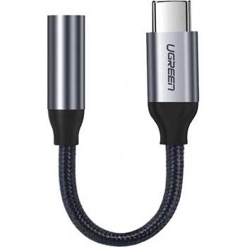 Ugreen AV142 adaptér 3,5mm jack / USB-C 10cm sivý 30632