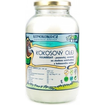 Konokoko.cz Filipínský kulinářský panenský kokosový olej 1 l