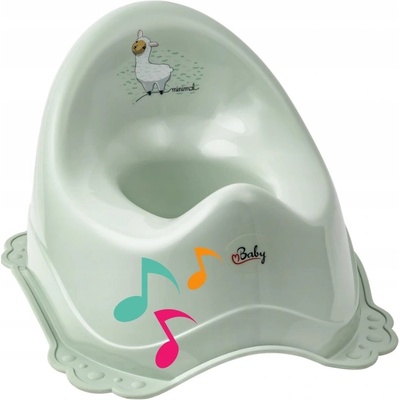 Maltex Nočník protišmykový s hudbou Lama Minimal sage green