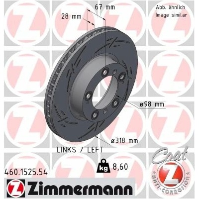 Brzdový kotúč ZIMMERMANN 460.1525.54 (460152554)