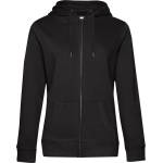 B&C Collection B&C QUEEN ZIPPED HOOD / Дамски суичър с цип - черен меланж M (01W03Qu3302)