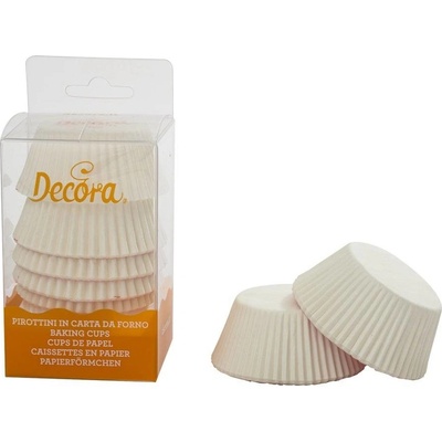 Decora Košíčky na muffiny biele 75 ks 5x3,2 cm