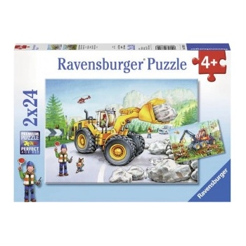 Ravensburger Verlag Ravensburger Kinderpuzzle - 07802 Bagger und Waldtraktor - Puzzle für Kinder ab 4 Jahren, mit 2x24 Teilen | Ravensburger