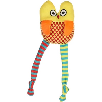 FLAMINGO - Raibo sova žlutá s catnipem 7x4,5x20cm