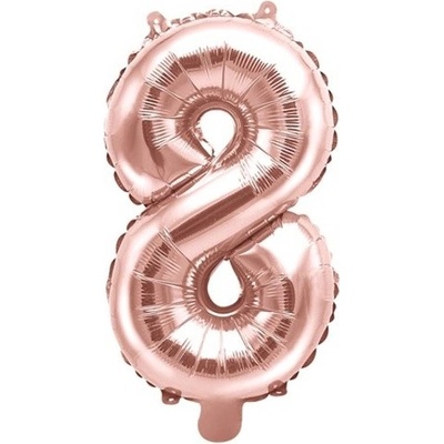 Balón fóliový 35cm číslo 8 ružové zlato